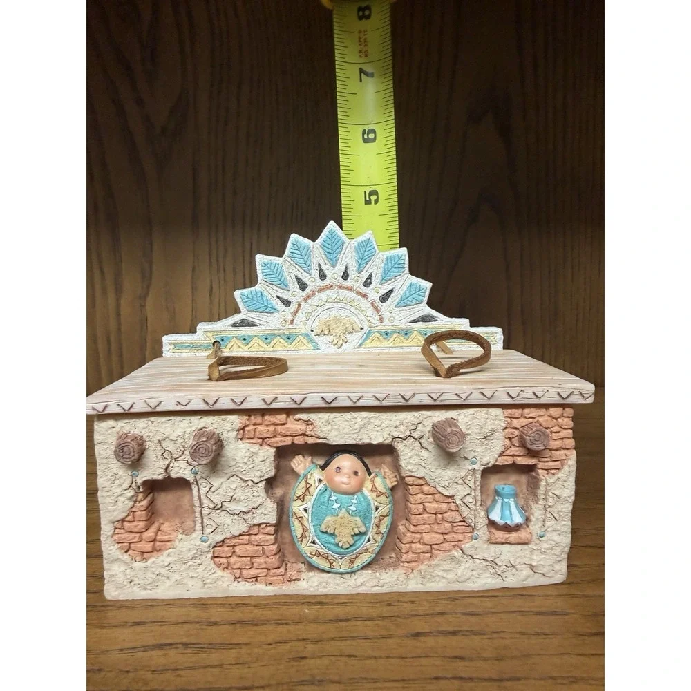 1996 Friends of the Feather Enesco Karen Hahn Southwestern Trinket Box